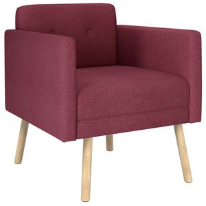 vidaXL Akcentn&iacute; křeslo V&iacute;no Červen&eacute; Textil