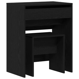 vidaXL Zrcadlov&yacute; stol&iacute;k 2 ks Čern&yacute; dub 60 x 40 x 75 cm