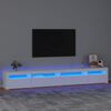 vidaXL TV skř&iacute;ňka s LED osvětlen&iacute;m b&iacute;l&aacute; 270x35x40 cm