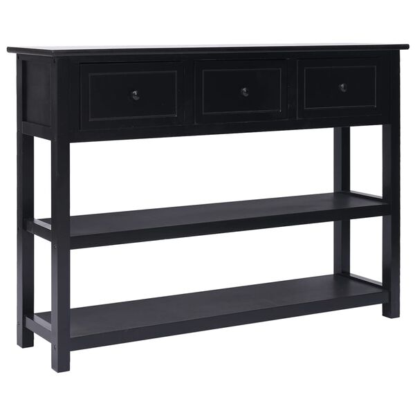 vidaXL Př&iacute;born&iacute;k čern&yacute; 108 x 30 x 76 cm masivn&iacute; dřevo pavlovnie