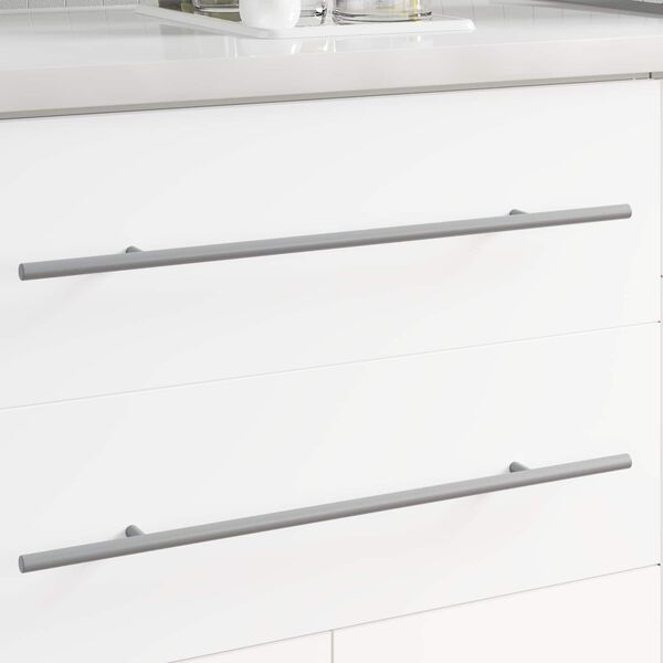 vidaXL Rukojeť 2 pcs Stř&iacute;brn&aacute; 1500 mm Ocel