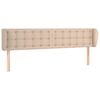 vidaXL Čelo postele typu u&scaron;&aacute;k cappuccino 183x23x78/88 cm uměl&aacute; kůže