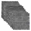 vidaXL Mozaikov&eacute; dlaždice &Scaron;ed&aacute; 30 x 30 cm Mramor