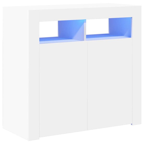 vidaXL Př&iacute;born&iacute;k s LED osvětlen&iacute;m b&iacute;l&yacute; 80 x 35 x 75 cm