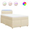 vidaXL Box spring postel s matrac&iacute; kr&eacute;mov&aacute; 120x200 cm textil