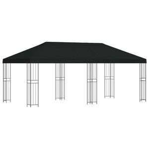 vidaXL Alt&aacute;n s bočn&iacute;mi stěnami 6 x 3 m Čern&aacute; Polyester a ocel 190