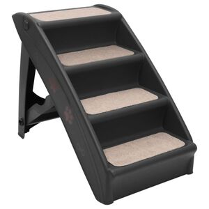vidaXL Skl&aacute;dac&iacute; schůdky pro psy čern&eacute; 62 x 40 x 49,5 cm