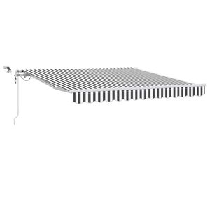 vidaXL Automatick&aacute; zatahovac&iacute; mark&yacute;za s LED antracit a b&iacute;l&aacute; 300x250 cm