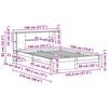 vidaXL Postelov&yacute; r&aacute;m s &uacute;ložn&yacute;m čelem s čelo Voskově hněd&aacute; 140 x 190 cm