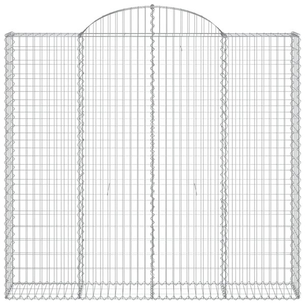 vidaXL Klenut&eacute; gabionov&eacute; ko&scaron;e 5 ks 200x50x180/200cm pozinkovan&eacute; železo