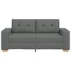 vidaXL Loveseat Sofa Tmavě &scaron;ed&aacute; 180x77x82 cm textil