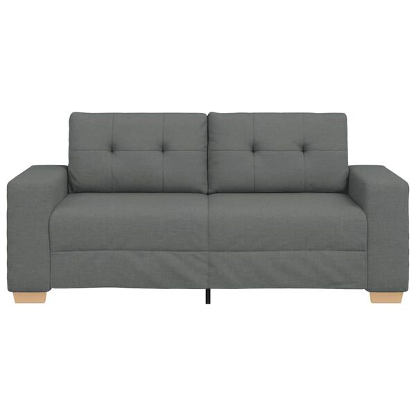 vidaXL Loveseat Sofa Tmavě &scaron;ed&aacute; 180x77x82 cm textil