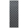 vidaXL Běhoun LESAKA Čern&aacute; a b&iacute;l&aacute; 100 x 350 cm Diamantov&yacute; samet
