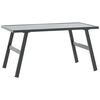 vidaXL Zahradn&iacute; konferenčn&iacute; stolek čern&yacute; 90 x 45 x 35 cm ocel