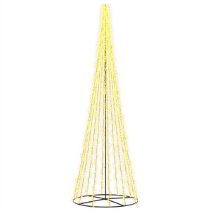vidaXL LED v&aacute;nočn&iacute; strom 485 cm 3000 LED Tepl&aacute; b&iacute;l&aacute; Ocel Čern&aacute;