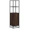 vidaXL Skř&iacute;ň highboard hněd&yacute; dub 35,5x35x139 cm kompozit a kov