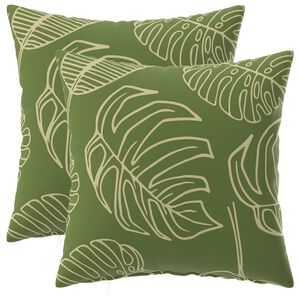 vidaXL Povlak na pol&scaron;t&aacute;ř 2 pcs HEERLEN Listov&yacute; design 30 x 30 cm