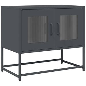 vidaXL TV skř&iacute;ňka antracit 68x39x60,5 cm Ocel v&aacute;lcovan&aacute; za studena