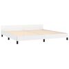 vidaXL Rám postele s čelem bílý 200x200 cm umělá kůže