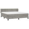 vidaXL Box spring postel s matrac&iacute; světle &scaron;ed&aacute; 160x200 cm samet