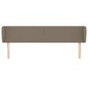vidaXL Čelo postele typu ušák taupe 203x23x78/88 cm textil