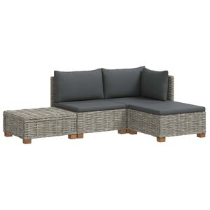 vidaXL 4 ks Ratanov&aacute; lounge souprava s pol&scaron;t&aacute;ři GENDT Př&iacute;rodn&iacute; ratan