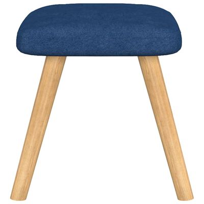 vidaXL Relaxační křeslo se stoličkou modré textil