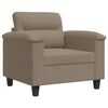 vidaXL Křeslo taupe 60 cm tkanina z mikrovl&aacute;kna