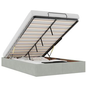 vidaXL Osmansk&yacute; r&aacute;m postele bez matrace světle &scaron;ed&aacute; 120x200 cm samet