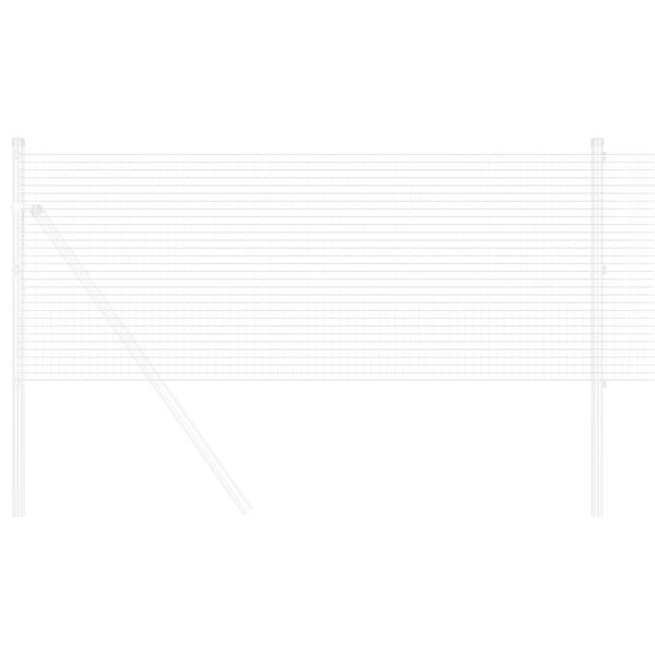 vidaXL Svařovan&yacute; dr&aacute;těn&yacute; plot Stř&iacute;brn&aacute; 1.2 x 10 m