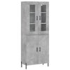 vidaXL Skř&iacute;ň highboard betonově &scaron;ed&aacute; 69,5x34x180 cm kompozitn&iacute; dřevo