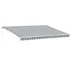 vidaXL Ručně zatahovac&iacute; mark&yacute;za s LED antracitov&aacute; a b&iacute;l&aacute; 450 x 350 cm
