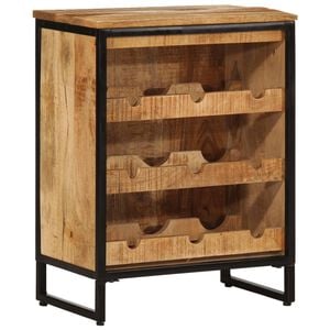 vidaXL Stojan na v&iacute;no na 9 lahv&iacute; 55 x 33 x 70 cm masivn&iacute; mangovn&iacute;k