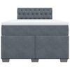 vidaXL Box spring postel s matrac&iacute; tmavě &scaron;ed&aacute; 120 x 200 cm samet