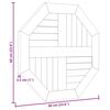 vidaXL Stolní deska 60 x 60 x 2,5 cm osmihranná masivní teakové dřevo