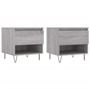 vidaXL Konferenčn&iacute; stolky 2 ks &scaron;ed&eacute; sonoma 50x46x50cm kompozitn&iacute; dřevo