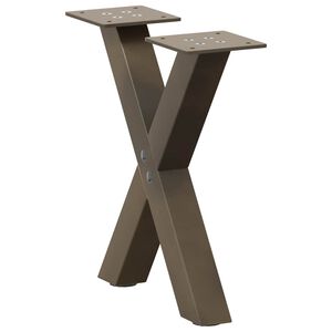 vidaXL Nohy konferenčn&iacute;ho stolku ve tvaru X, 2 ks, př&iacute;rodn&iacute; ocel, 30 x (30-31) cm, ocel