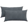 vidaXL Pohovkov&eacute; pol&scaron;t&aacute;ře 2 pcs Tmavě &scaron;ed&aacute; 80 x 40 cm Žebrovan&aacute; l&aacute;tka