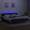vidaXL Box spring postel s matrac&iacute; a LED čern&aacute; 200x200 cm textil