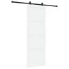 vidaXL Posuvn&eacute; dveře B&iacute;l&aacute; a čern&aacute; 83 x 232 cm Masivn&iacute; borovicov&eacute; dřevo