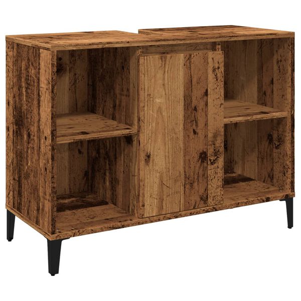 vidaXL Skříňka pod umyvadlo old wood 80 x 33 x 60 cm kompozitní dřevo