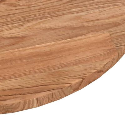 vidaXL Kulatá stolní deska světle hnědá Ø90x1,5cm ošetřený masivní dub