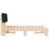 vidaXL R&aacute;m postele s čalouněn&yacute;m čelem s čelo Čern&aacute; 120 x 190 cm
