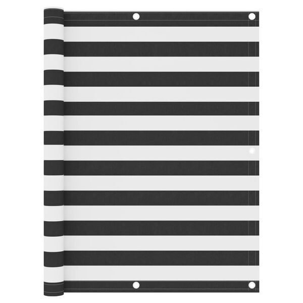 vidaXL Balkónová zástěna antracitová a bílá 120x600 cm oxfordská látka