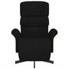 vidaXL Polohovac&iacute; křeslo s podnožkou čern&eacute; textil