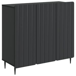 vidaXL Serv&iacute;rovac&iacute; skř&iacute;ň Čern&aacute; 89 x 34,5 x 82 cm Kompozitn&iacute; dřevo
