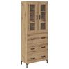 vidaXL Vysok&yacute; bufet 2 ks Artisanov&yacute; dub 69,5 x 34 x 180 cm