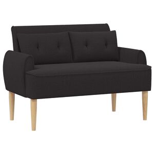 vidaXL Pohovka s knofl&iacute;kov&yacute;m pro&scaron;&iacute;v&aacute;n&iacute;m Čern&aacute; 117 x 67 x 77 cm Boucl&eacute;