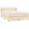 vidaXL Box spring postel s matrac&iacute; kr&eacute;mov&aacute; 140x190 cm textil