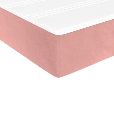 vidaXL Taštičková matrace růžová 120x190x20 cm samet